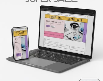 Websitesjablonen ontworpen om bezoekers in klanten om te zetten | E-commerce Minimalistisch Modern Verfijnd