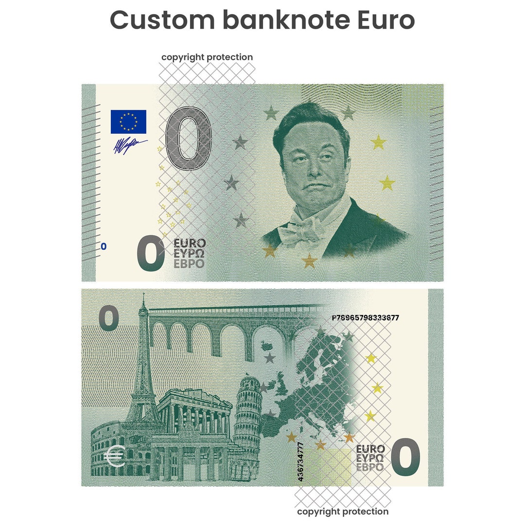 Custom Banknotes Euro Custom Money for Print Euro Bill Money Etsy
