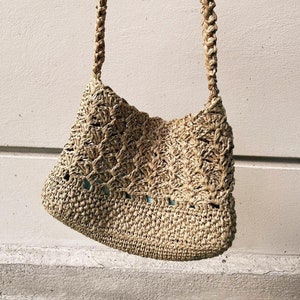 Roma Handmade French Raffia Basket Bucket Bag Jane Birkin Basket Straw Rattan Gift for her