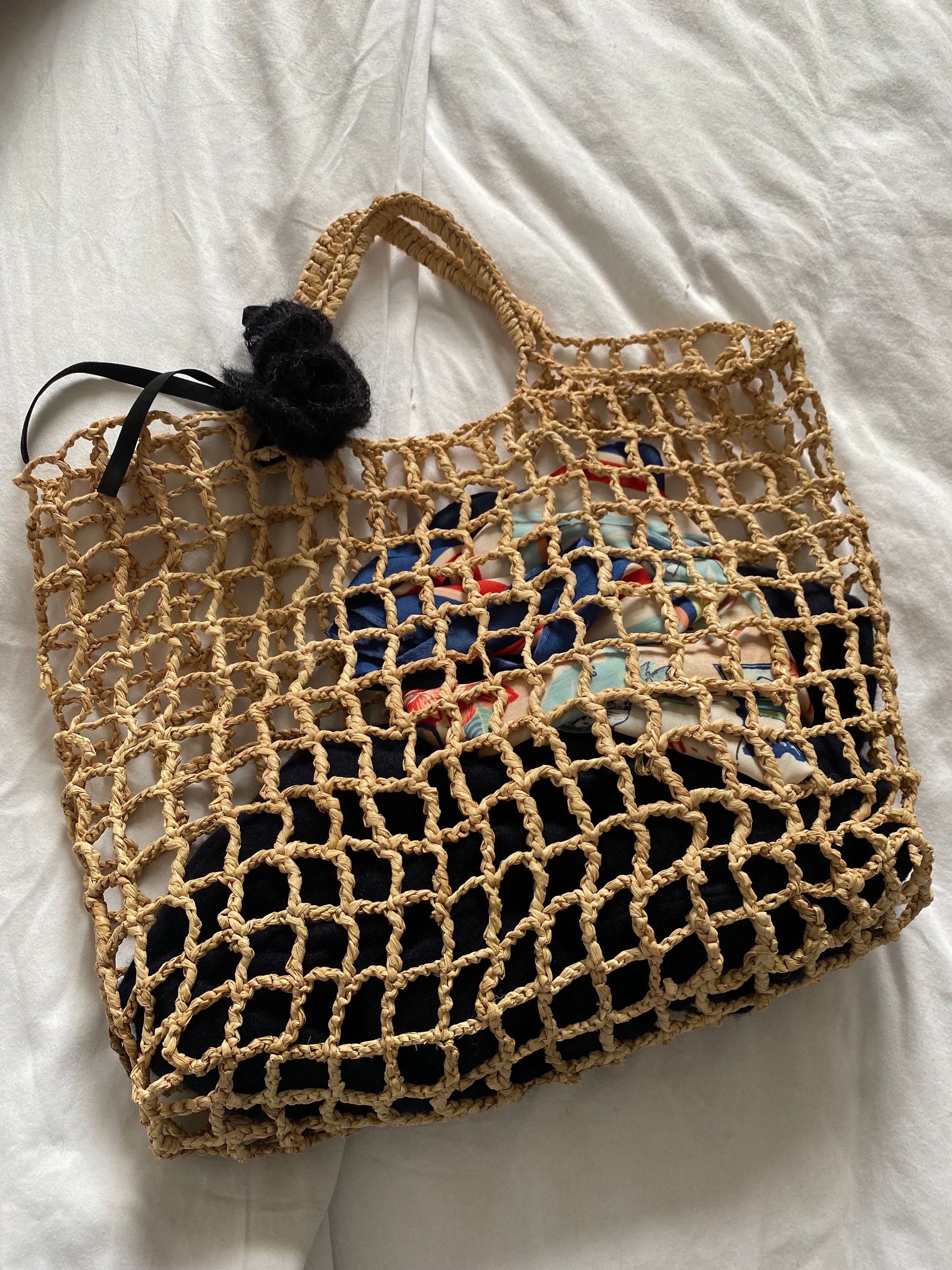 Cécile - Handmade French Raffia Basket Bag Bucket Jane Birkin