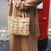 ERICA - Parisian style crocheted raffia bag, straw basket tote in French style 