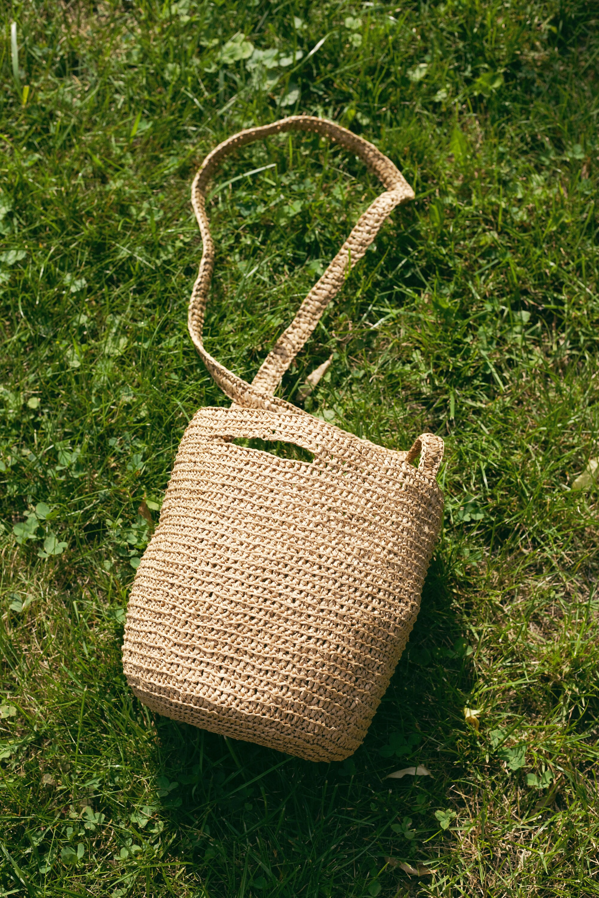 ZARA Bucket Bag BRAIDED PAPER STRAW Basket PEARL TRIM Tote HandBag NWT  6638/610