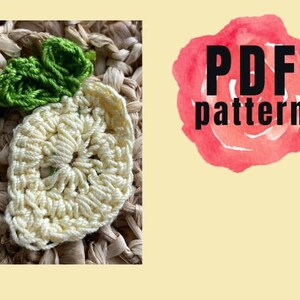 PDF Pattern Crochet lemon motif applique