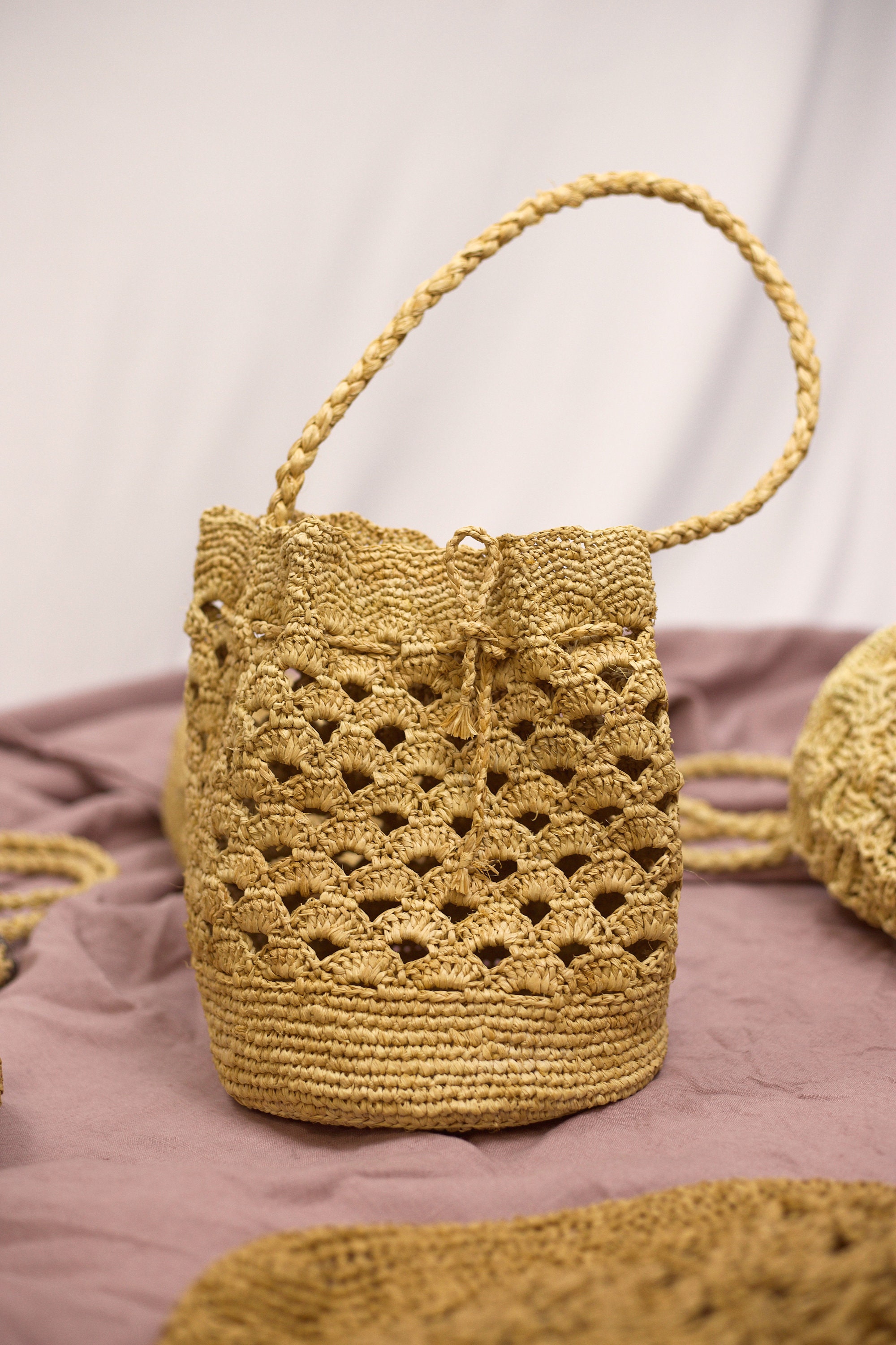 Basket Crochet Romy Moss - French Bazaar