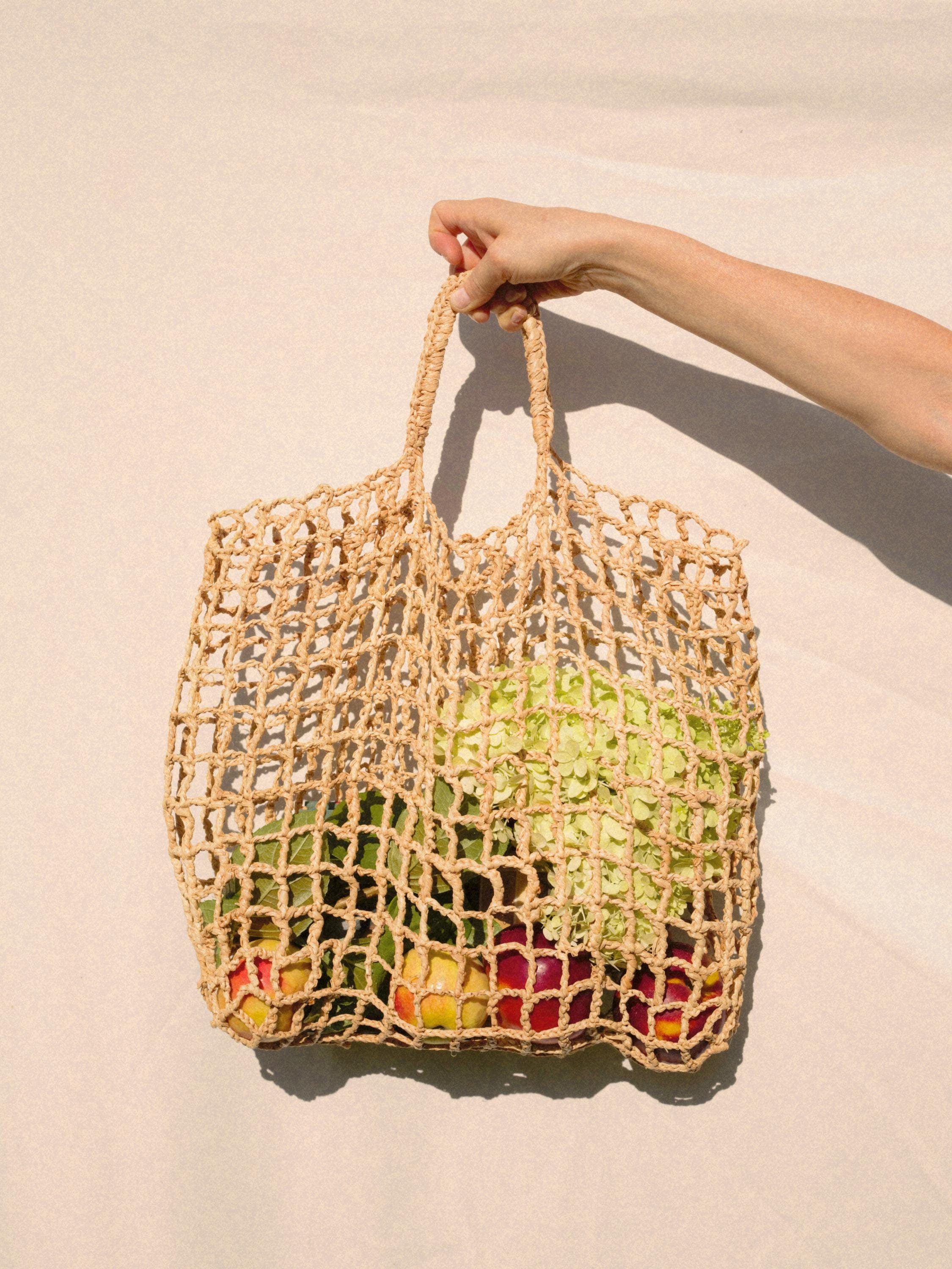 Cécile - Handmade French Raffia Basket Bag Bucket Jane Birkin
