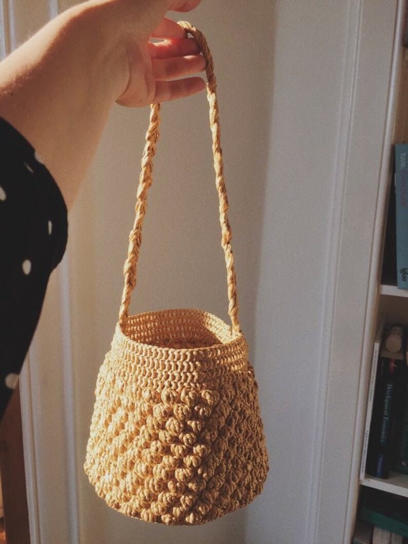 PDF PATTERN Crochet Raffia Bag Pdf pattern Straw Basket French Etsy