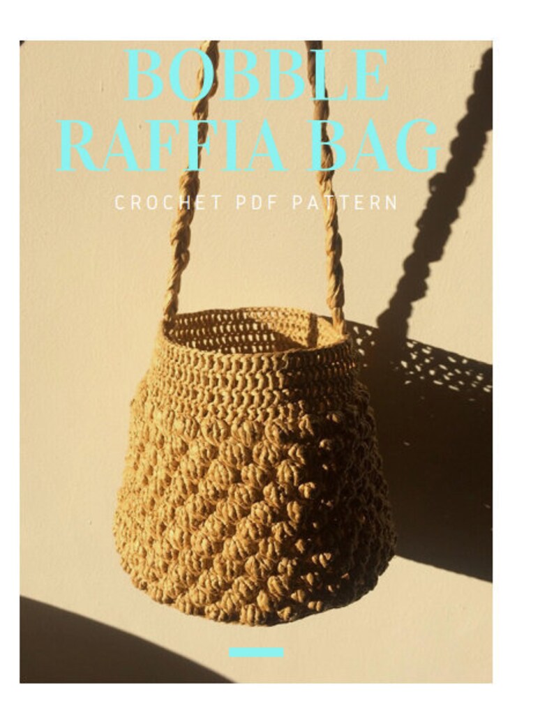 PDF PATTERN Crochet Raffia Bag Pdf pattern Straw Basket French Etsy