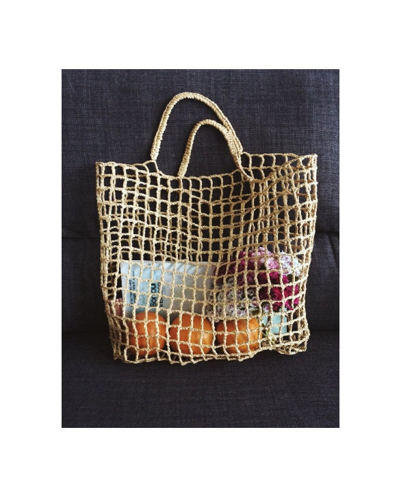 PDF Pattern Crochet Raffia Net Tote Bag Easy Crochet Bag Pdf - Etsy UK
