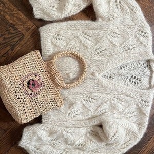 JULIETTE - hand knitted alpaca silk cardigan ethical jumper natural wool sustainable sweater Parisian style vanilla girl aesthetic French