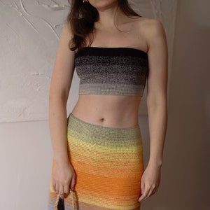 Crochet Crop Top and Skirt Set Easy Beginner PDF Crochet Pattern