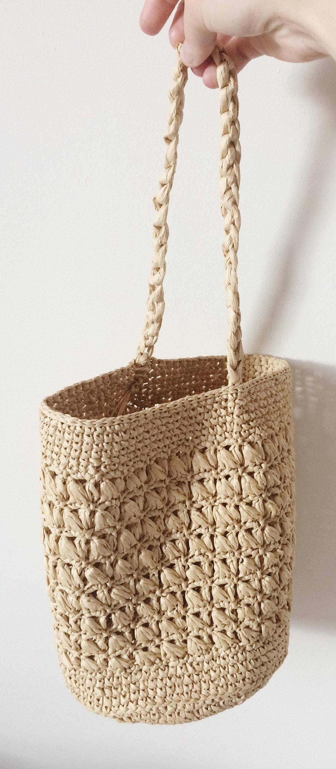 PDF PATTERN Crochet Raffia Bucket Bag French Market Bag Straw Etsy UK