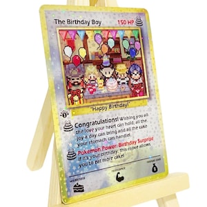 Pokemon anniversaire garçon/fille carte à collectionner proposition d'anniversaire faire-part d'anniversaire cadeau mariage fête des pères JCC fiançailles mariée marié lui/elle