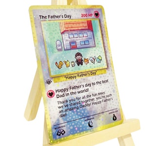 Carte d'invitation fête des pères Pokémon, proposition d'anniversaire de mariage, fiançailles de mariage, cadeau JCC pour les mariés