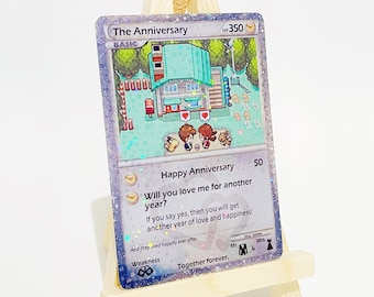 Pokemon 2024 Anniversario Trading Card Invito Regalo Compleanno Festa della mamma Matrimonio Matrimonio Fidanzamento Sposa Sposo Lui/Lei Ragazzo/Fidanzata