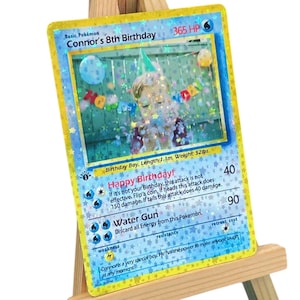 Carte à collectionner personnalisée Pokemon EAU, proposition d'anniversaire, invitation anniversaire mariage fête des pères fiançailles mariée marié TCG lui/elle