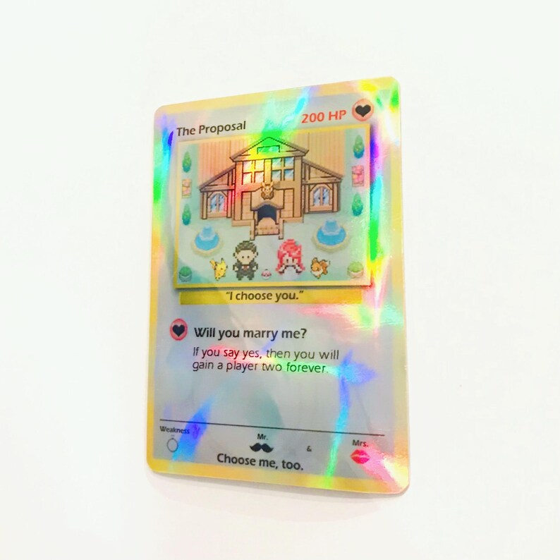 Pokemon the Proposal Trading Card Anniversary Wedding Etsy UK