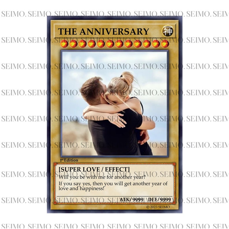 Custom/Personalized Yugioh Trading Card TCG Deck Duel Mothers Day Gift Anniversary Birthday Proposal Wedding Him/Her Boyfriend/Girlfriend zdjęcie 2