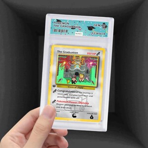 Kundenspezifische Pokemon Karte in Platte Graduation Trading Jubiläum Vorschlag Einladung Geschenk Geburtstag Hochzeit TKG Verlobung Braut Bräutigam Ihn / Sie