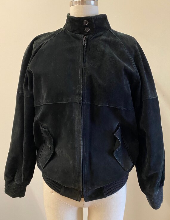 Suede bomber jacket
