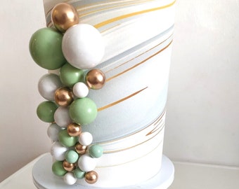 12 Decorazioni Per Torte A Forma Di Palla Da Discoteca - Centrotavola Glitterati Per Feste Retrò - 4