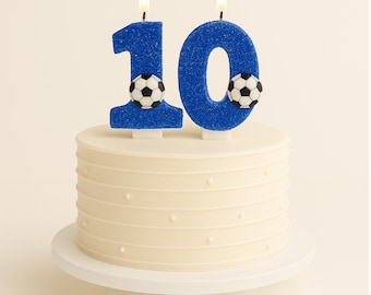 Football Birthday Number Candle: Sports Theme Cake Topper