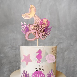 Mermaid Cake Topper Mermaid Cake Topper Mermaid Cake Topper Mermaid Cake Topper Meerjungfrau silberfarben