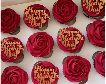 6 x Mother/'s Cupcake Toppers