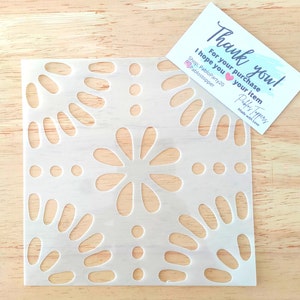 Flower Cake Stencil: Reusable Mylar Fondant Icing Template