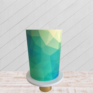 Préfet d’emballage de gâteau vert et jaune pour l’emballage de gâteau comestible, image comestible, feuille de glaçage, décoration comestible