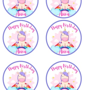 Custom Unicorn Cake Topper birthday cake decoration topper Magical Unicorn Edible Cupcake Topper unicorn theme custom name topper