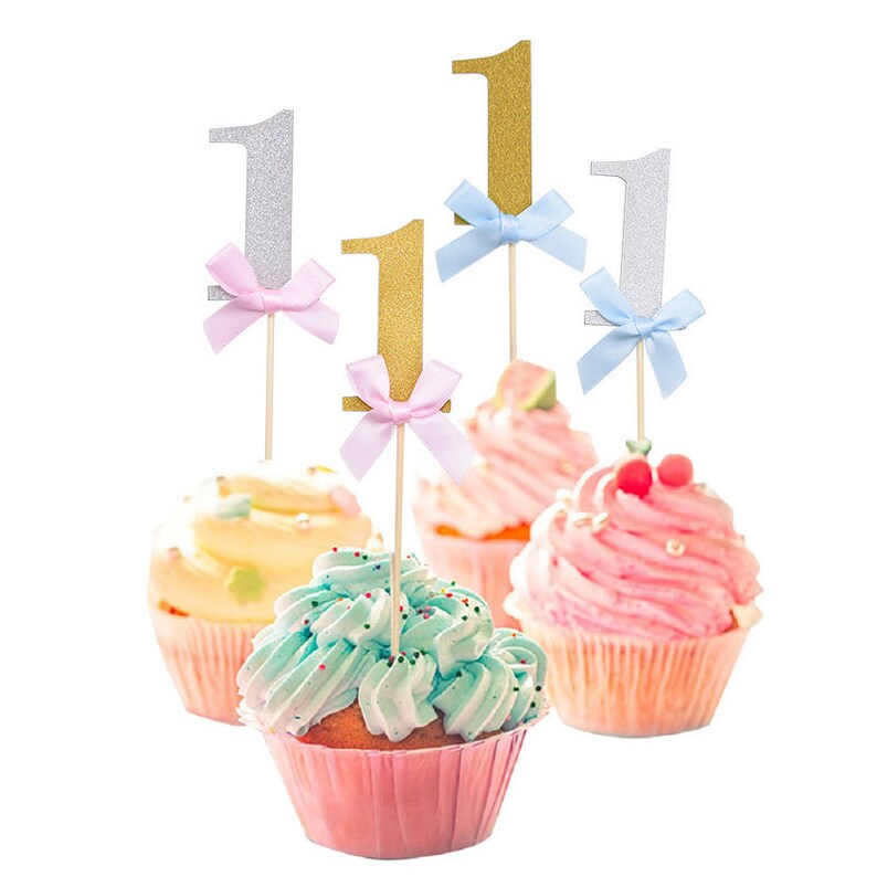 1st Happy Birthday Cake Cupcake Toppers Cupcake Decoration Etsy UK