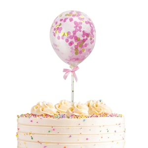 Confetti Balloons Cake Topper: Birthday Party Decoration