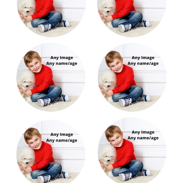 Custom Photo Edible Cake/Cupcake Toppers: Wafer Paper or Icing Sheet