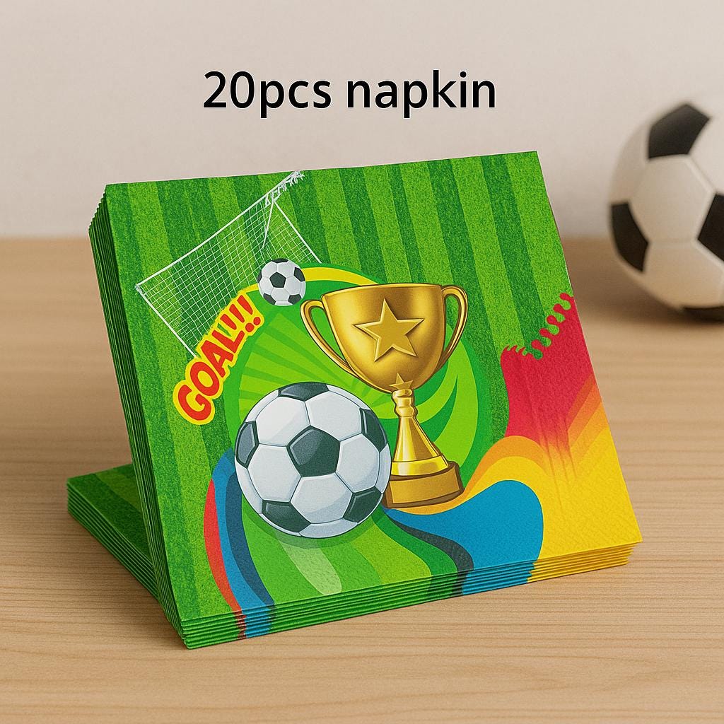 Kit Decorazioni Compleanno A Tema Calcio Per Ragazzi – Palloncini, Striscioni, Piatti E Tovaglia