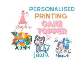 Personalized Photo Cake Topper: Custom Glitter Card Decoration