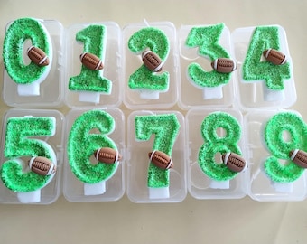 Rugby Birthday Number Candle: Sports Cake Topper