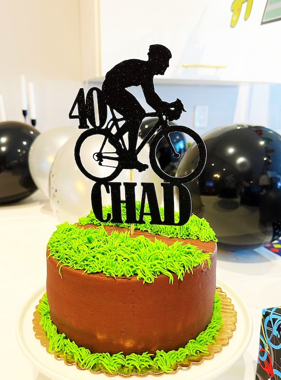 Lot De 2 Décorations De Gâteau D'Anniversaire En Forme De Vélo - Noir
