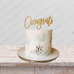 Adorno para tarta de felicitaciones, adorno para celebración, decoración para tarta y letrero para tarta, felicitaciones por el embarazo, felicitaciones por años de servicio