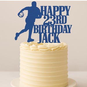 Personalised Rugby Cake Topper Name Age Custom Sports Theme Birthday Decoration Ball Player Party Insert Fan Celebration Cake Decor