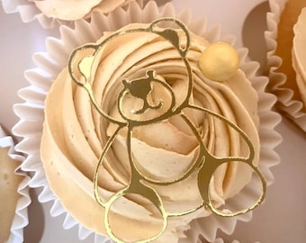 Teddy cupcake topper, perfect for cupcake decoration in the Kids bakery