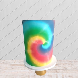 Vivid Tie Dye  cake wrap perfect for edible cake decoration, edible image, icing sheet, edible decoration