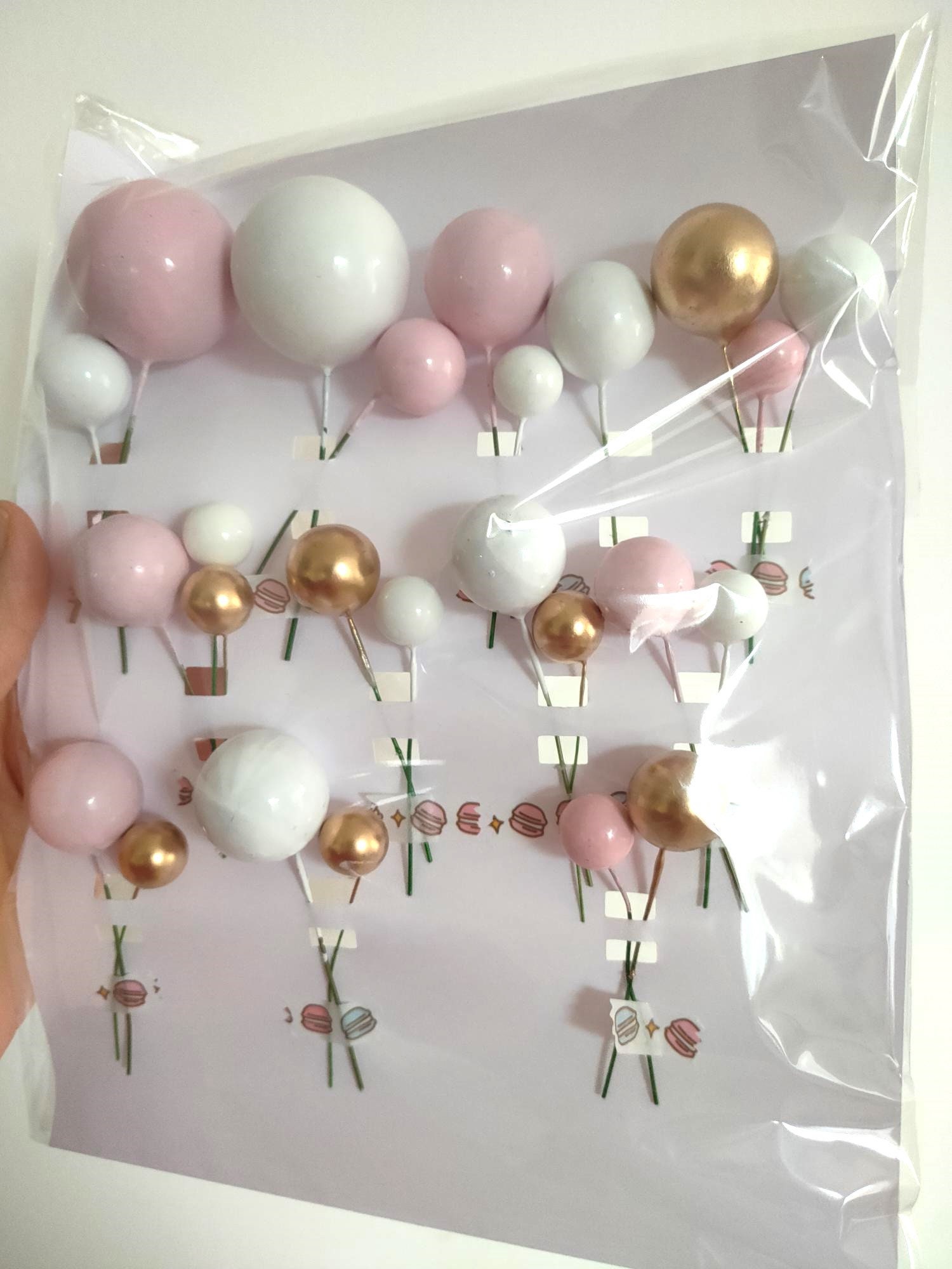 20 Toppers De Gâteau Boules Blanches – Mini Ballons Décoratifs En Mousse, 4 Tailles, Pour Dessert Et Mariage