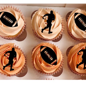Rugby cupcake topper decoration birthday cake topper decoration Rugby cake topper birthday party cupcake decoration