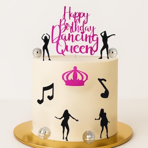 Dancing Queen Cake Topper Bundle: Disco Party Decorations