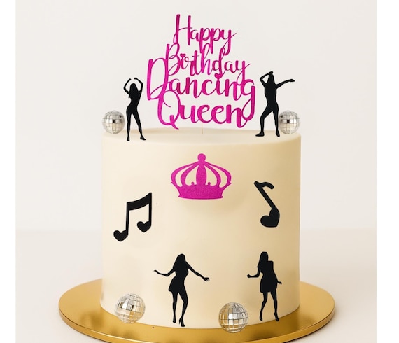 Sdhgerh 25 piezas Dancing Queen Cupcake Topper Deko Set de decoración para tartas de los años 70 80, decoración para cupcakes para cumpleaños, fiesta de neón, discoteca, fiesta temática y fiesta de