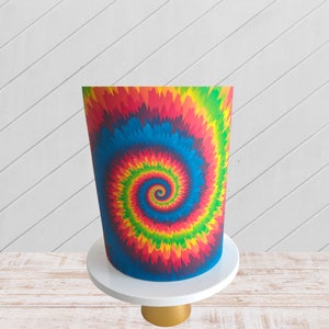 Bright Tie Dye Edible Cake Wrap: Icing Sheet Decoration