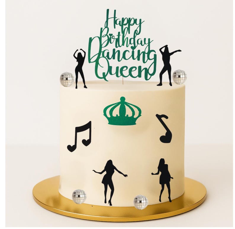 dancing queen cake topper, disco party decorations, 70s birthday cake topper, dancing queen party, disco cake topper, birthday topper bundle, disco ball cake decor, dancing silhouette topper, abba party decorations, glitter cake topper, dancing queen birthday, disco queen cake topper, 70s party cake, retro cake topper, dance party cake topper