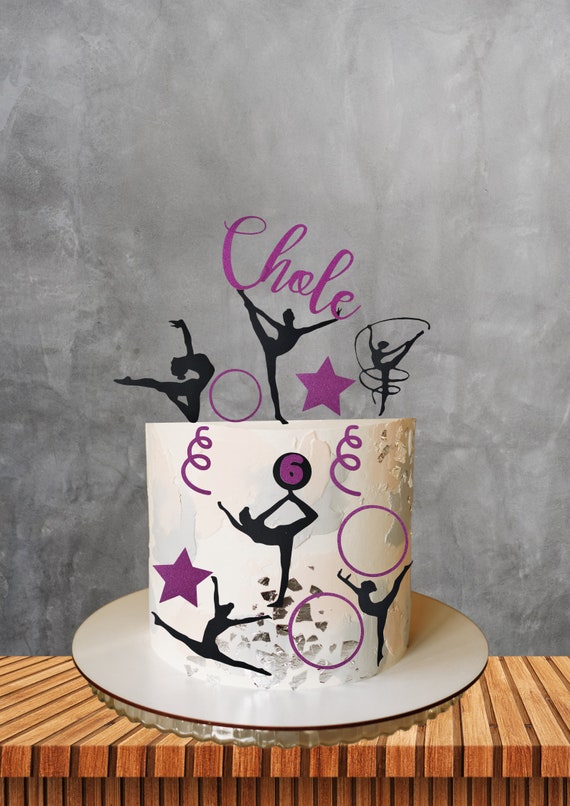 Topper torta di compleanno ginnastica, topper torta personalizzato, topper  torta sportiva, decorazione torta di compleanno -  Italia
