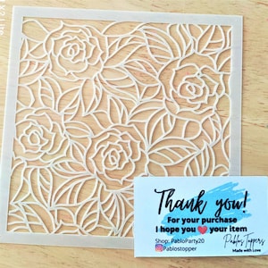 Rose cake stencil pattern for cake decoration, cake decoration with stencil tool, cake stencil, reusable stencil, Mylar stencil