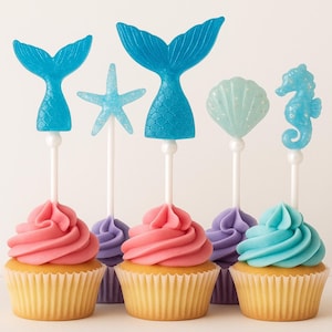 mermaid cake topper, mermaid party decor, under sea theme, girls birthday kit, ocean celebration, pastel party set, kids birthday decor, mermaid supplies, birthday banner set, party tableware, nautical theme, sea life decor, iridescent party, kids celebration, themed party kit